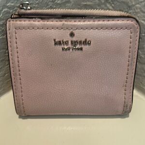Kate Spade Compact Bifold Wallet Light Pastel Pink Card Case ID Holder